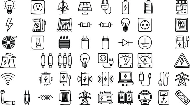 Electronic circuit schematic diagram for industrial core controller unit with microprocessor and electrical components vector