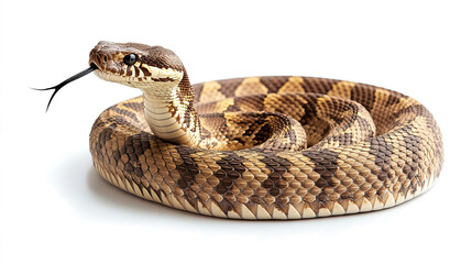 Obraz premium close up, western diamondback rattlesnake on a transparent background