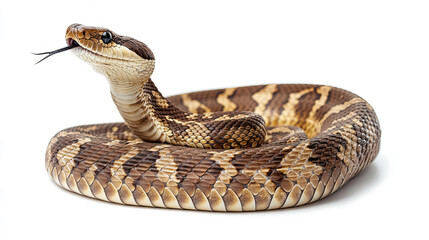 Obraz premium close up, western diamondback rattlesnake on a transparent background
