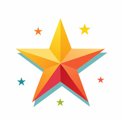 Obraz premium Colorful Geometric Star with Smaller Stars