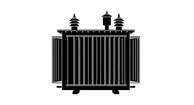 transformer icon black silhouette isolated on white background