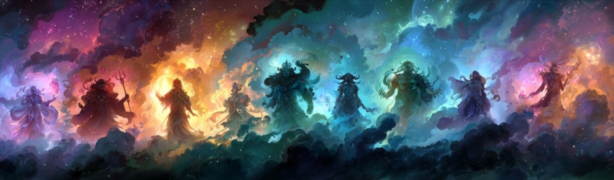 Cosmic Deities in a Nebula