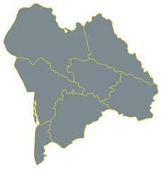 Obraz premium Outline Vector Map of Chandpur District