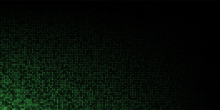 Green digital technology background. Digital data dots green pattern pixel background