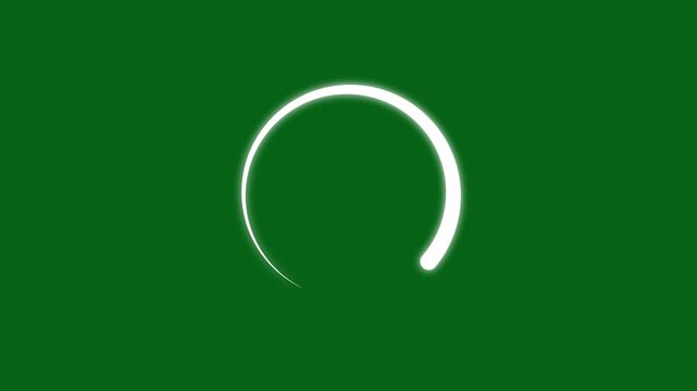 Loading icon animation, in which a circle rotates on green background. Futuristic uploading progress loading bar animation, charging, upload, Loading Transfer Download circle loading icon. 4k video