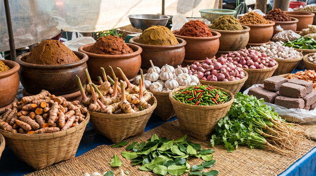 Rustic Thai Spice And Curry Paste Market Display