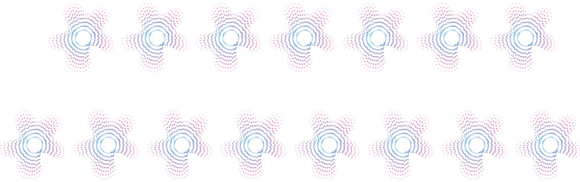 PrintVisual representation of three dipole radiation patterns in a two-dimensional plane Vector illustration