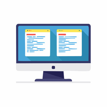 Computer Monitor Displaying Code Snippets