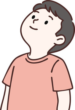 남자아이, 귀여운남자아이, 하늘보는사람, 옆모습, 사람옆모습, 올라다보는, 하늘을보는, 우러러보는, 하늘보는, 위를보는사람, 귀여운여자아이, 아련한, 위를보는, 동경, 공감, 행복, 자유, 즐거운, 보다, 위를보다, 올려보는, 고개, 하늘, 생각, 느낌, 삽화, 벡터, 사람, 티셔츠, 만화, 그리기, 꼬마, 남자, 미술
