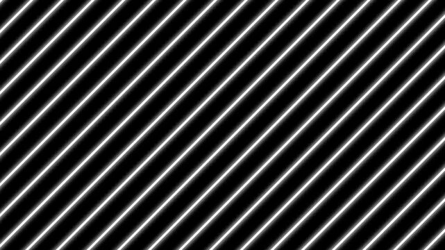 Diagonal lines animation with white light. Diagonal lines abstract digital pattern. Diagonal lines modern motion graphic background on black for tech.