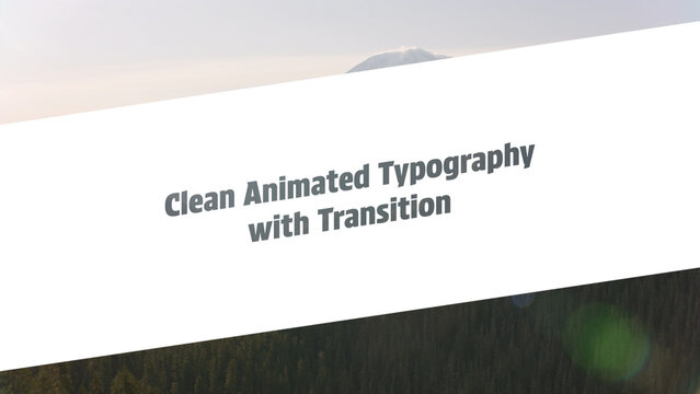 Clean Animated Typography with Transition
