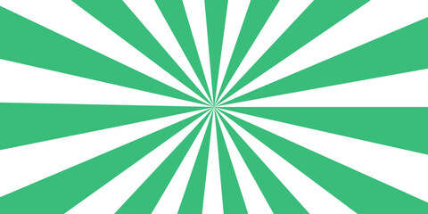 Radiant burst of color from center. A dynamic burst of radiant energy, where green and white rays explode from the center. A striking visual designed to captivate and energize.  © Queality Full