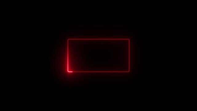 Neon Facecam overlay Background Loop and Presentations, rectangle picture frame with four tone neon.
