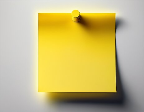 yellow reminder note standing out on a white background