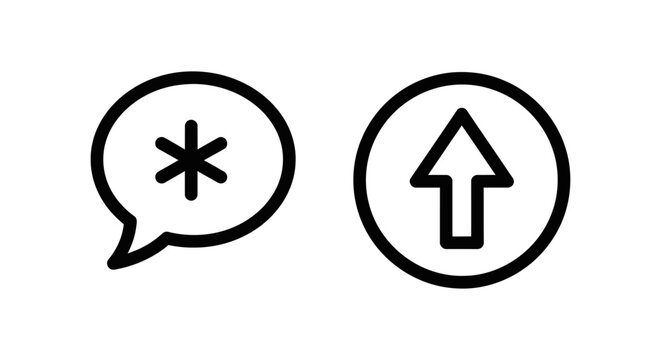 Review and upvote icons with feedback internet approval agreement satisfaction interface communication discussion questionnaire suggestion collection minimalist