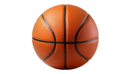 Fototapeta premium Orange textured Basketball with black lines and seams
