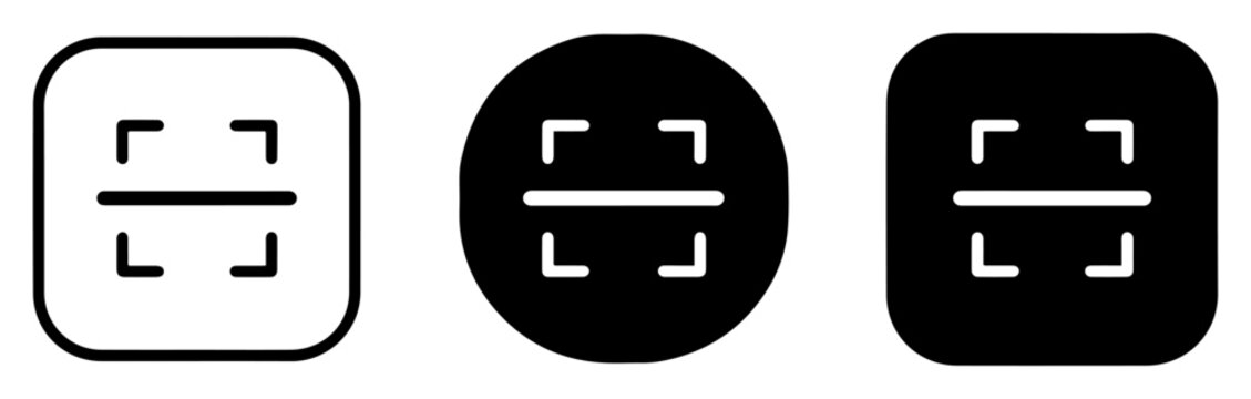 qr code scan icon set
