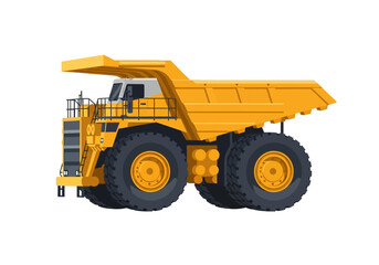 Large Yellow Mining Dump Truck Vehicle. © ACHMAD