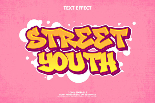 Free style street art graffiti text ffect