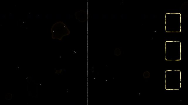 Vintage 16mm film overlay with sprocket holes and dust texture, perfect for creating an authentic analog film look using blending modes like screen or lighten. 4K video