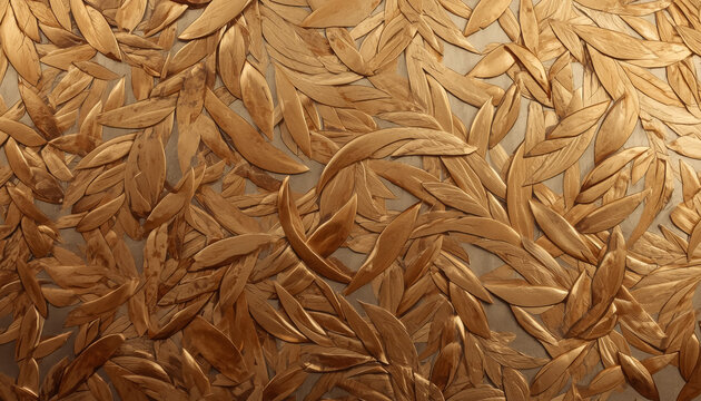 Close-up view of golden wheat ears in natural light field setting