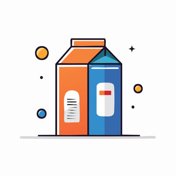Stylized Carton of Milk or Juice