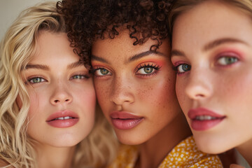 Obraz premium Women Embracing Diversity and Beauty Standards with Confidence and Elegance in Modern