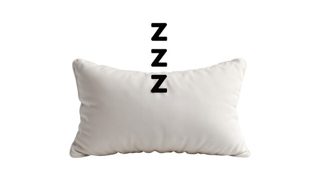 Rectangular Cream Pillow with Black Letter Z Stacked Vertically