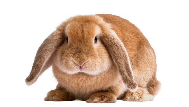 Ginger Lop Eared Rabbit Sitting Facing Camera