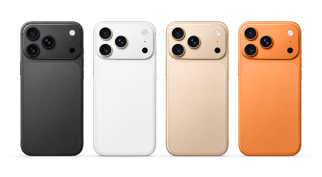 Smartphone back covers in various colors with camera cutouts displayed