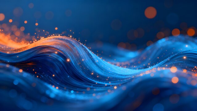 Glowing abstract wave