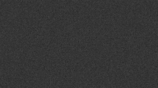 Old Retro TV - Static tv black and white noise caused, Old tape fast forward VHS animation on black background,
Huge noise and glitch on black background 4k footage, error tv, 