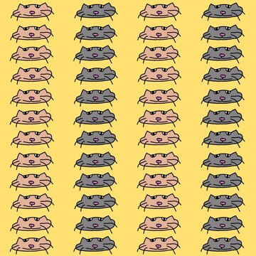 seamless pattern with catcat