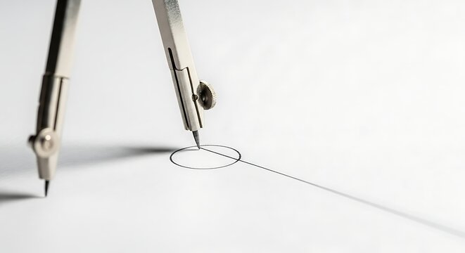 Drawing a circle with a compass