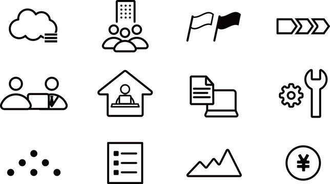 IT Support & Presentation / IT系アイコンセット