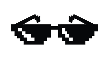 Fototapeta premium pixelated sunglasses silhouette high quality professional detailed modern