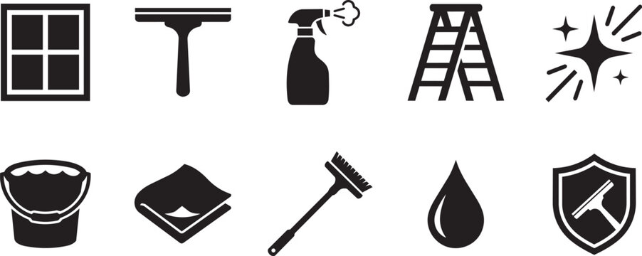 Housekeeping services and window cleaning products from Silhouette Icon