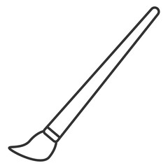 Obraz premium black outline paint brush icon