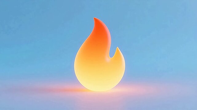flame icon on light blue background