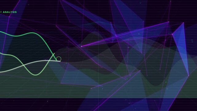 Data HUD showing 3 waveforms entering left, mesh shifting, marker tracking crossings for analysis