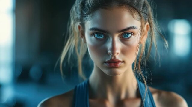 A young woman gazing off into the distance with a thoughtful expression
