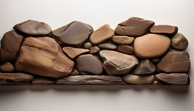 natural rock border texture forming rugged decorative edge