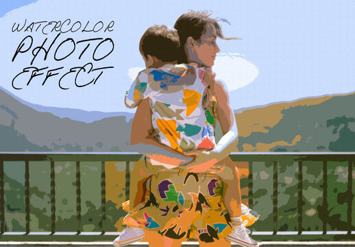Photo Effect watercolor paint