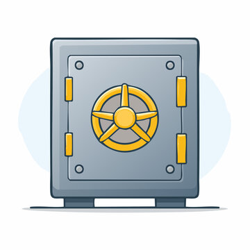 Cartoon Safe Deposit Box with Circular Wheel Lock
