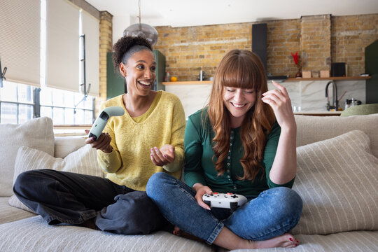 Relaxed conversation after a gaming session