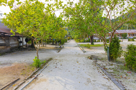 The small road on the island