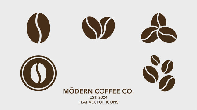Coffee Beans Silhouette Icon