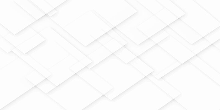 White abstract background vector featuring a geometric 3d cube pattern with gray square block textures and digital lines for a futuristic business technology wallpaper design