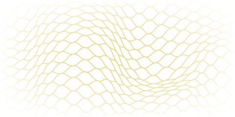 Mesh texture for fishing nets gold color gradient. Seamless pattern for sportswear or soccer goal, volleyball net, basketball hoop. Vector © Isma