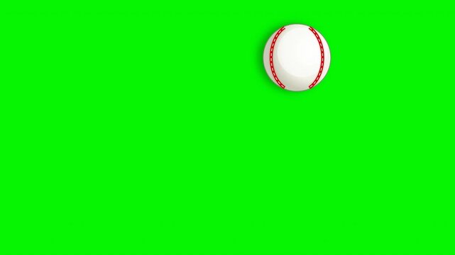 Animated Baseball Arc Lob Motion Left to Right on Green Screen